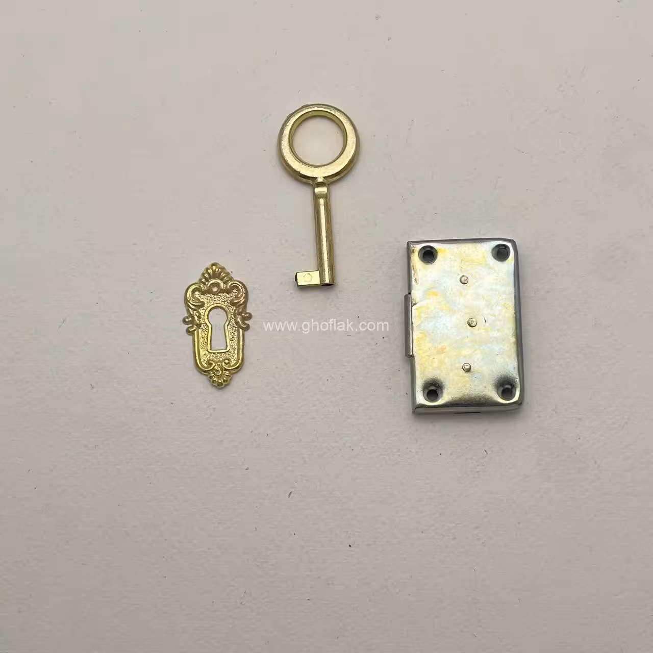 قفل بوفه دو طرف کلید تاجی