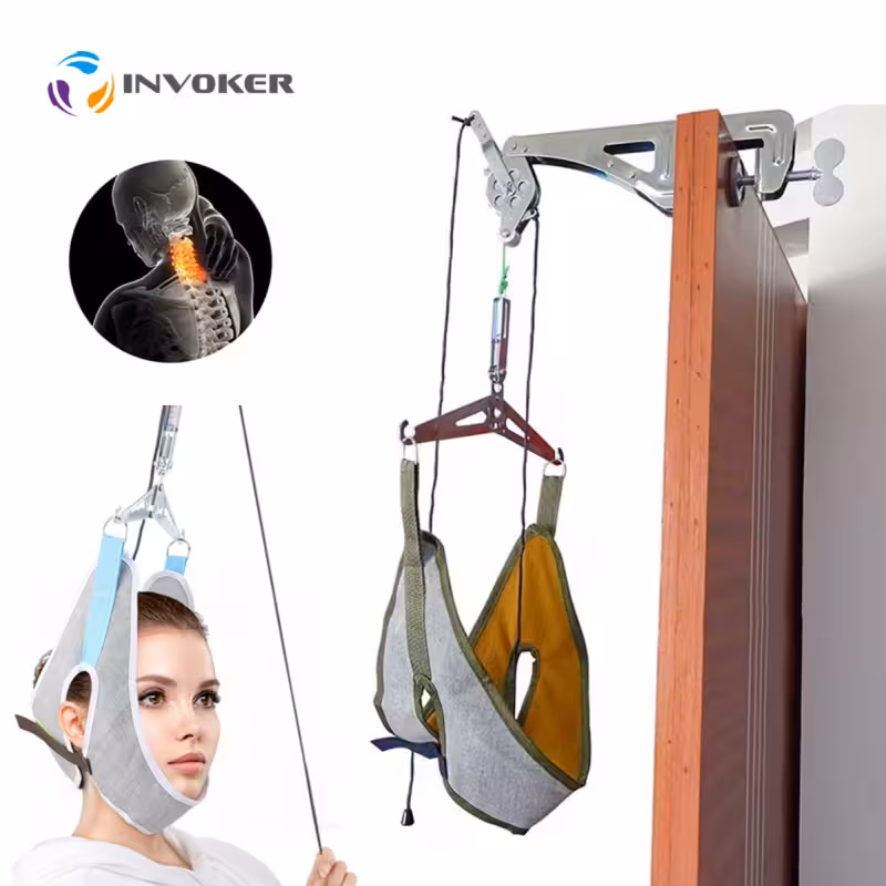 دستگاه تراکشن گردن Invoker | مناسب برای صاف شدن گردن، دردهای ناشی از نشستن نادرست و فشار دیسک | طراحی ارگونومیک برای استفاده‌ راحت | قابلیت تنظیم کشش | کمک به بهبود وضعیت ستون فقرات و کاهش درد گردن | مناسب برای استفاده‌ خانگی