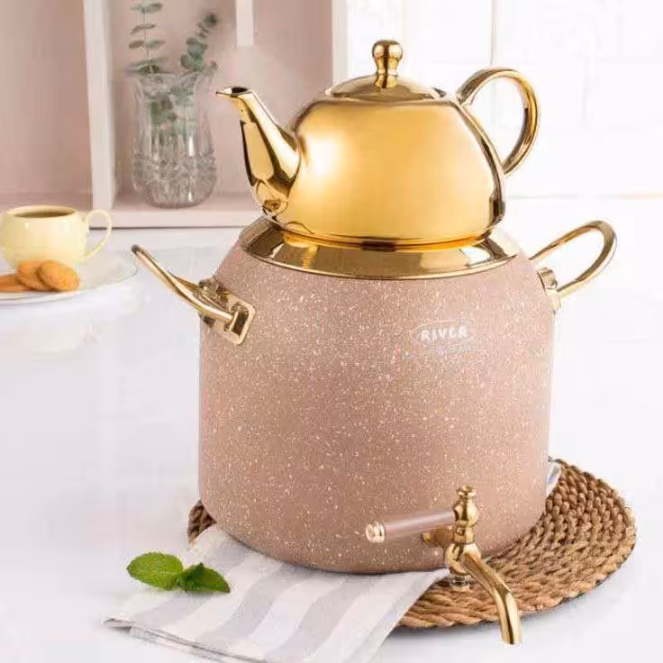 کتری قوری شیر دار 6لیتر گرانیت نسکافه ای ریور کد 5842