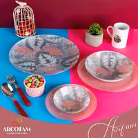 سرویس 6 نفره 25 پارچه ترکیبی طرح فلامینگو