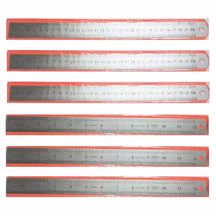 خط کش فلزی 30 سانتی متری شمشیر ماهی 6 عددی OOKK-002