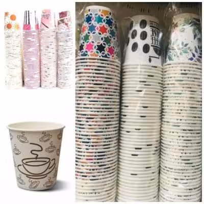 لیوان کاغذی دورو گلاسه (50 عددی)