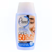 کرم ضد آفتاب بی‌رنگ +SPF50 پیکسل | مناسب پوست چرب و جوش‌دار | 50ml