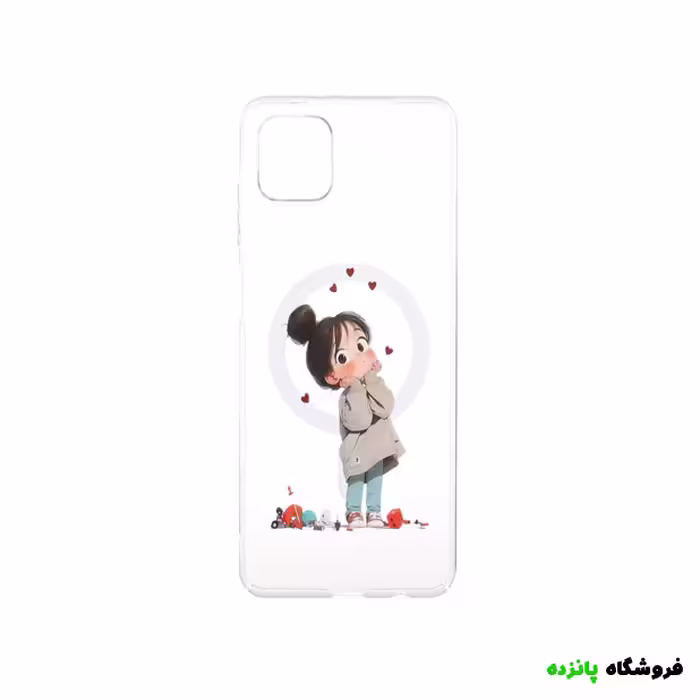 قاب محافظ مگ سیف شفاف کریستالی طرح Cute Girl برای سامسونگ A12