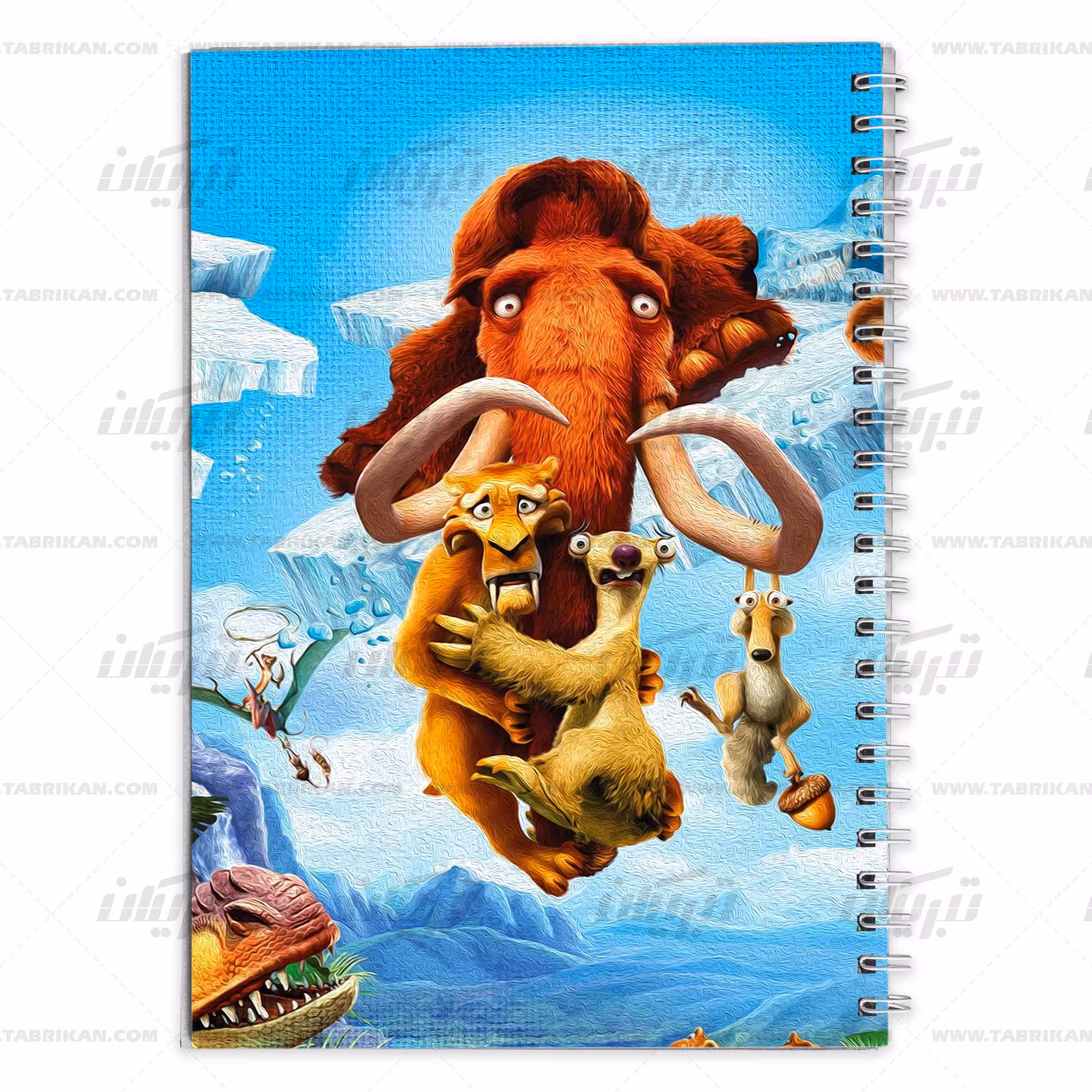 دفتر مشق کارتون عصر یخبندان