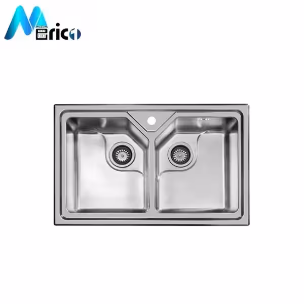 سینک اخوان کد 358 توکار دو لگنه