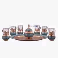 سرویس چای خوری فیروزه کوبی کدfch191