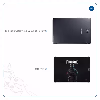 برچسب پوششی ماهوت مدل Fortnite-Game مناسب برای تبلت سامسونگ Galaxy Tab S2 9.7 2015 T810