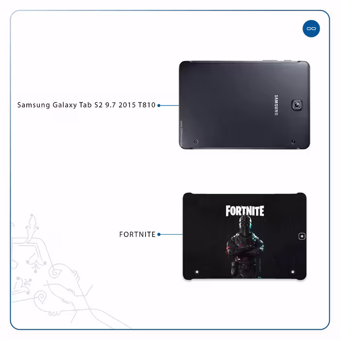 برچسب پوششی ماهوت مدل Fortnite-Game مناسب برای تبلت سامسونگ Galaxy Tab S2 9.7 2015 T810