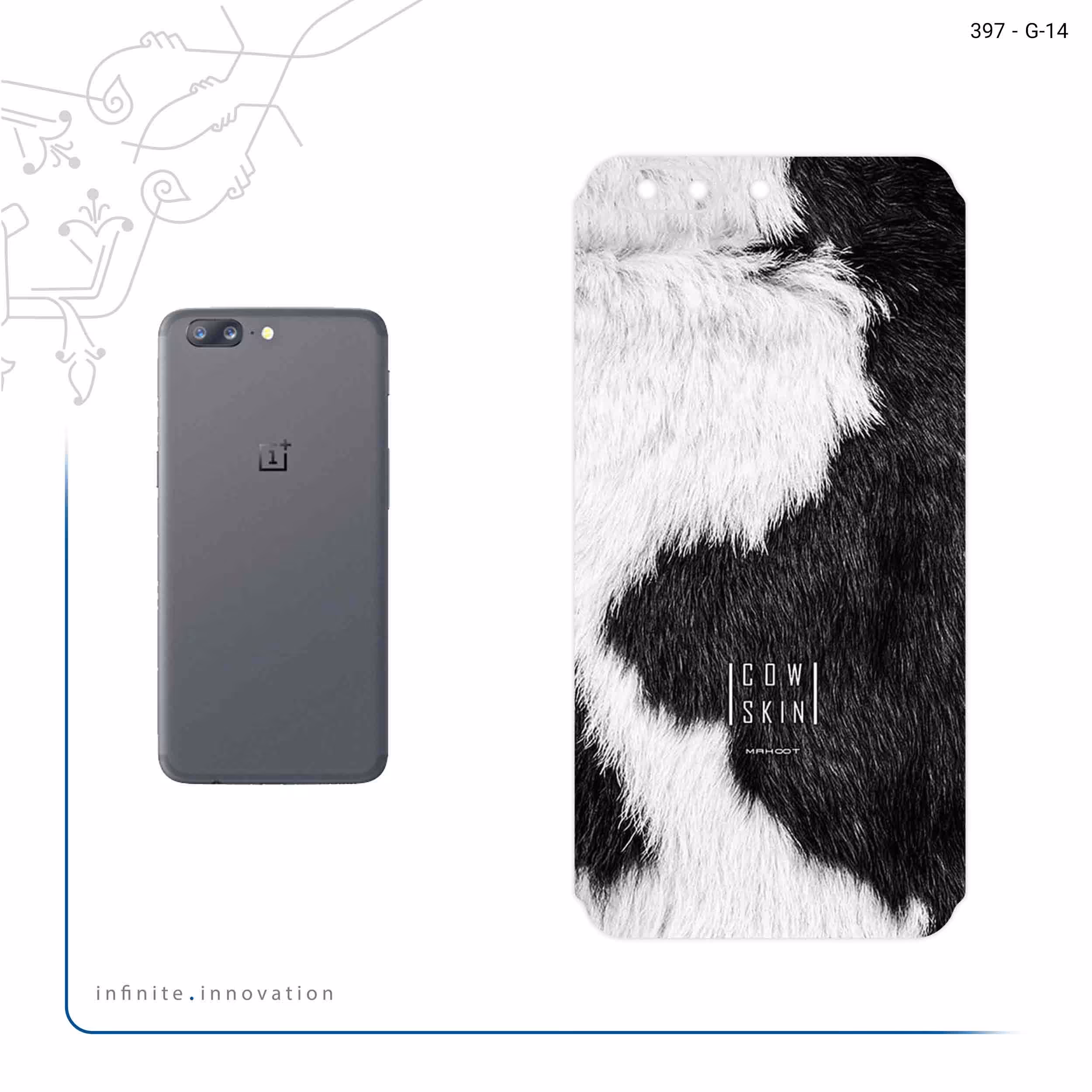 برچسب پوششی ماهوت مدل Cow Skin مناسب برای گوشی موبایل وان پلاس 5
