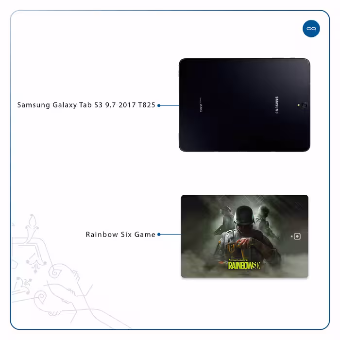 برچسب پوششی ماهوت مدل Rainbow-Six-Game مناسب برای تبلت سامسونگ Galaxy Tab S3 9.7 2017 T825