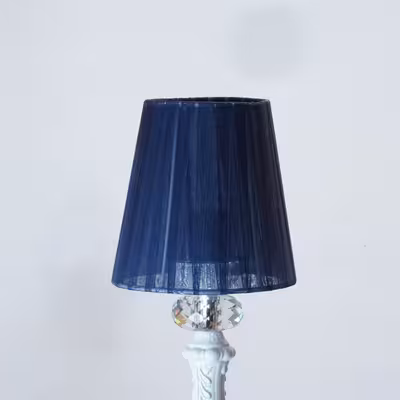 لوستر 6 شعله مدل کریستالی شید دار کد 124