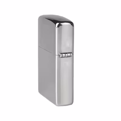 فندک زیپو مدل Reg Brush Fin CHROME کد 200