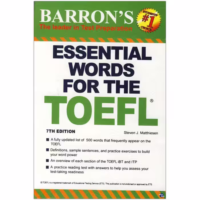 کتاب Essential words for toefl اثر جمعی از نویسندگان انتشارات کتاب ما