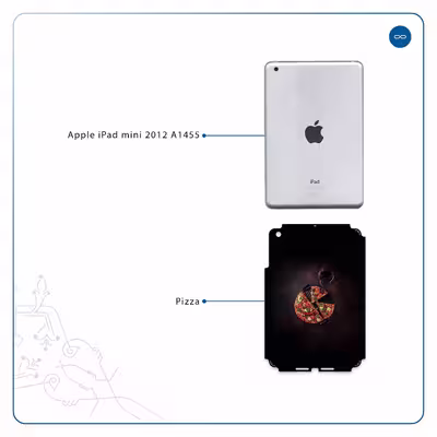 برچسب پوششی ماهوت مدل Pizza مناسب برای تبلت اپل iPad mini 2012 A1455