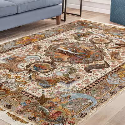 فرش دستبافت شش متری مدل چله و گل کد h1112 یک جفت