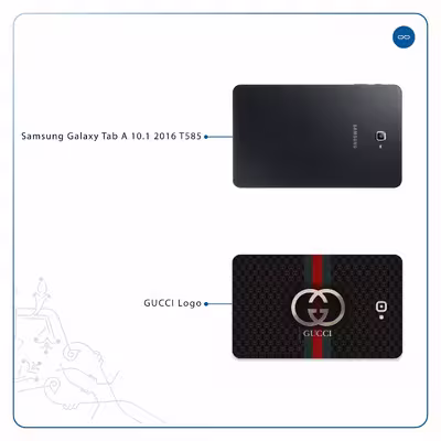 برچسب پوششی ماهوت مدل GUCCI-Logo مناسب برای تبلت سامسونگ Galaxy Tab A 10.1 2016 T585