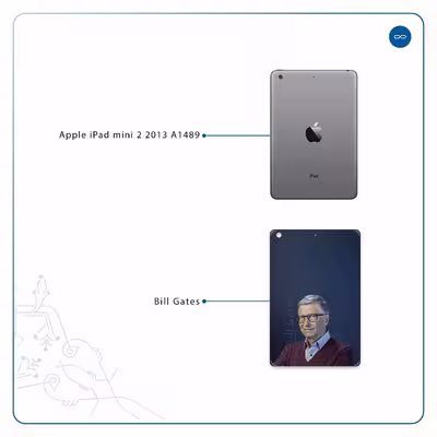 برچسب پوششی ماهوت مدل Bill Gates مناسب برای تبلت اپل iPad mini 2 2013 A1489