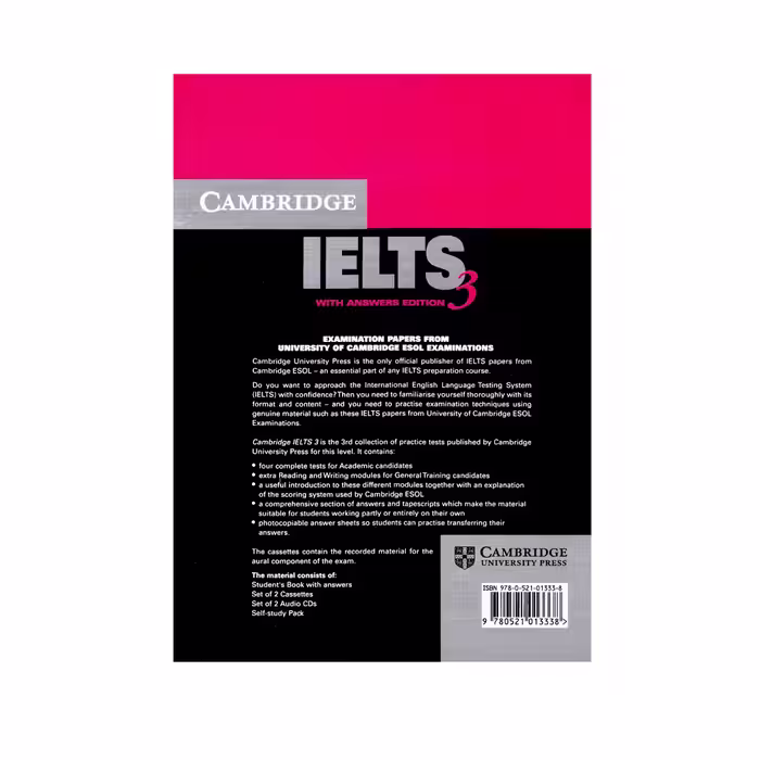 کتاب Cambridge English IELTS اثر جمعی از نویسندگان انتشارات سپاهان جلد 3 و 4