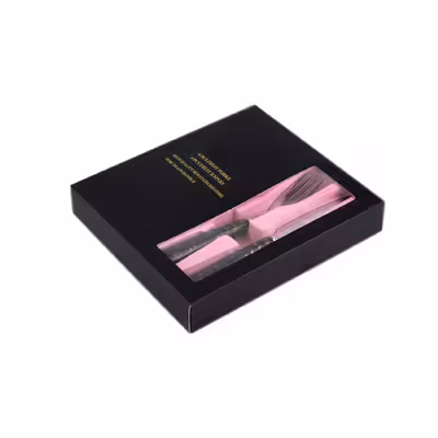 ست کارد و چنگال میوه خوری 12 پارچه  طرح سنگ مدل سرامیکی