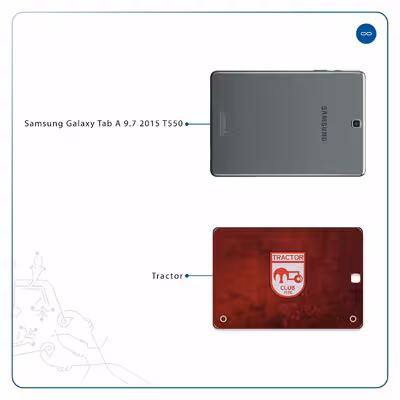 برچسب پوششی ماهوت مدل Tractor مناسب برای تبلت سامسونگ Galaxy Tab A 9.7 2015 T550