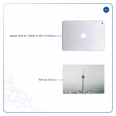 برچسب پوششی ماهوت مدل Tehran City مناسب برای تبلت اپل iPad 9.7 (GEN 5) 2017 A1822