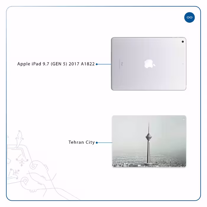 برچسب پوششی ماهوت مدل Tehran City مناسب برای تبلت اپل iPad 9.7 (GEN 5) 2017 A1822