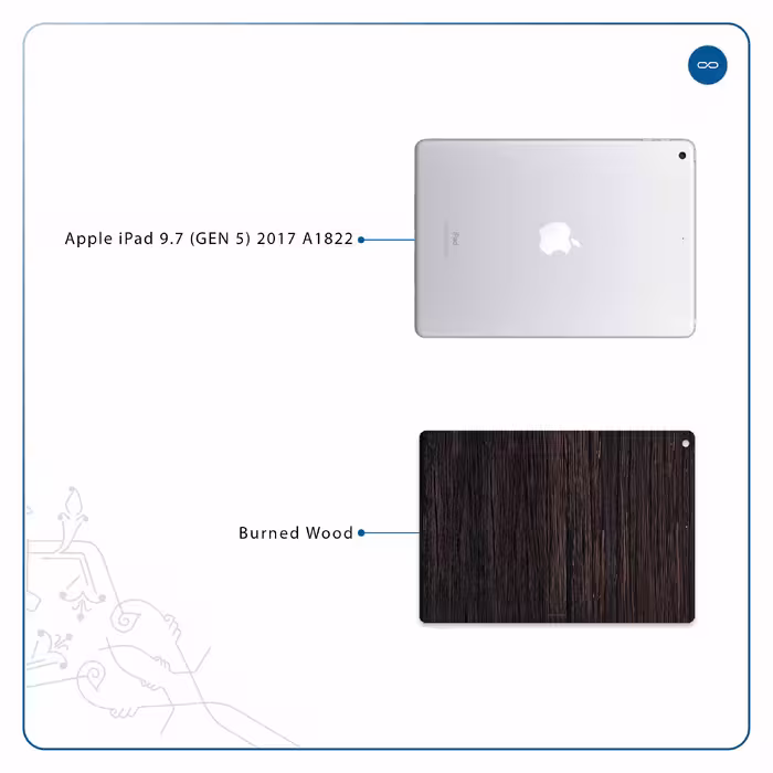 برچسب پوششی ماهوت مدل Burned Wood مناسب برای تبلت اپل iPad 9.7 (GEN 5) 2017 A1822