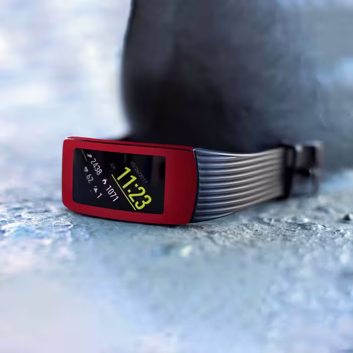 برچسب ماهوت طرح Matte-Warm-Red مناسب برای ساعت هوشمند سامسونگ Galaxy Gear Fit 2 Pro