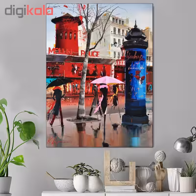 تابلو شاسی گالری استاربوی طرح چتر مدل نقاشی هنری 007