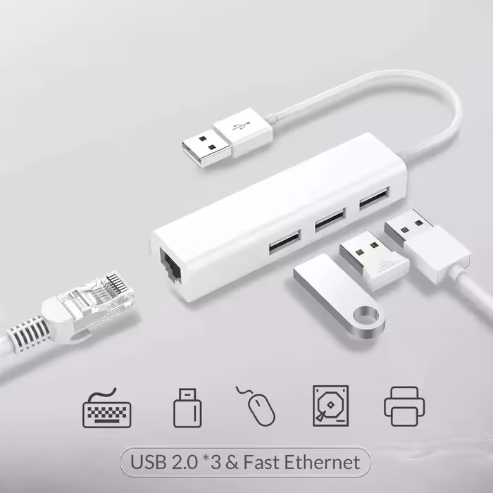 هاب چهار پورت USB 2.0 مدل 10/100