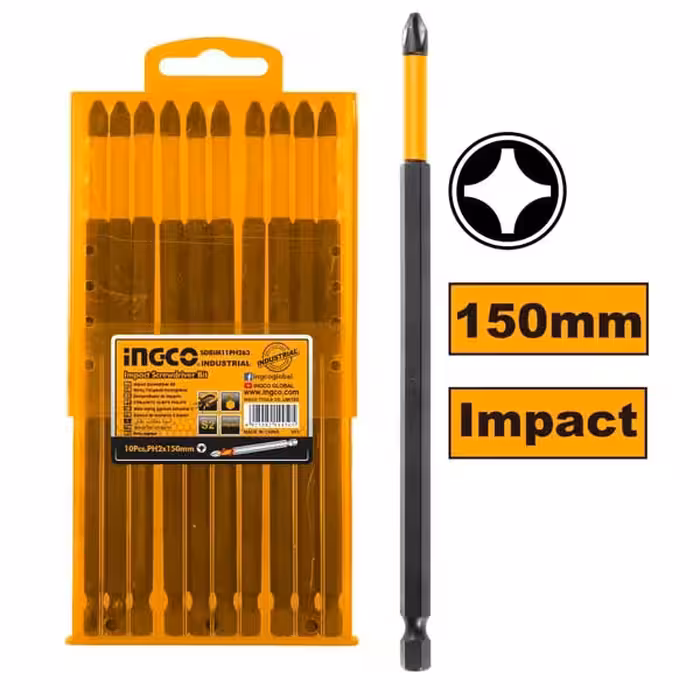 سری پیچ گوشتی چهارسو اینکو مدل SDBIM-11PH263 بسته 10 عددی