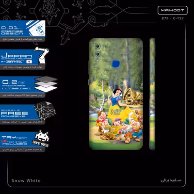 برچسب پوششی ماهوت مدل Snow White-FullSkin مناسب برای گوشی موبایل آنر 10 Lite