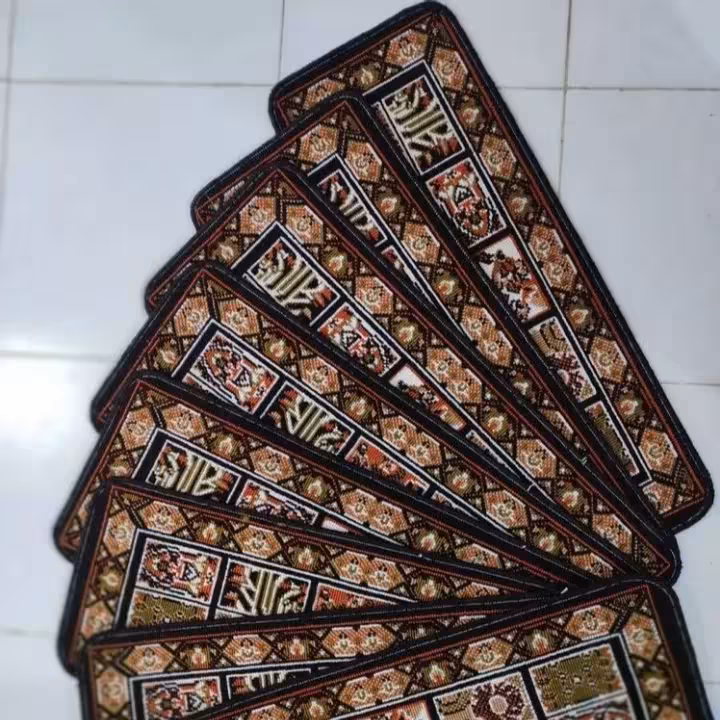 روپله ای گلیم طرح خشتی مشکی (30در80)