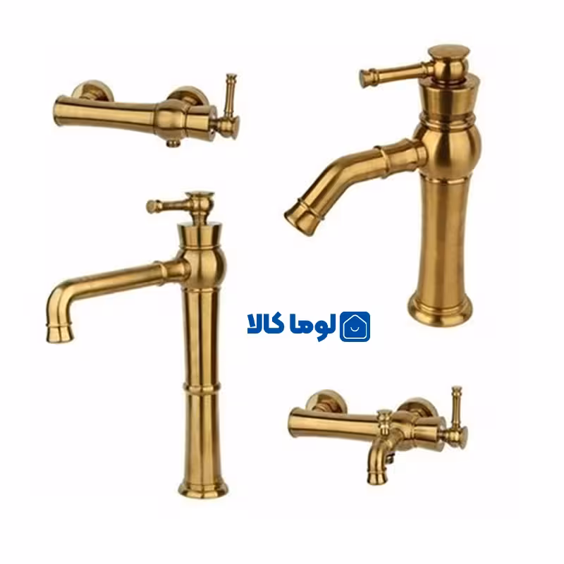 ست شیرآلات راسان مدل الیزه طلا مات