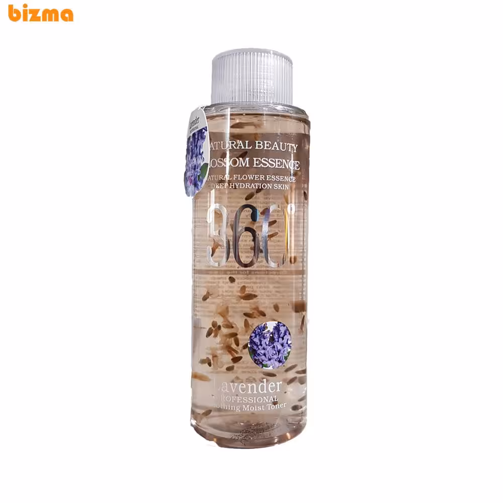 تونر پاک کننده آرایش صورت 360 مدل Lavender حجم 300 میلی لیتر