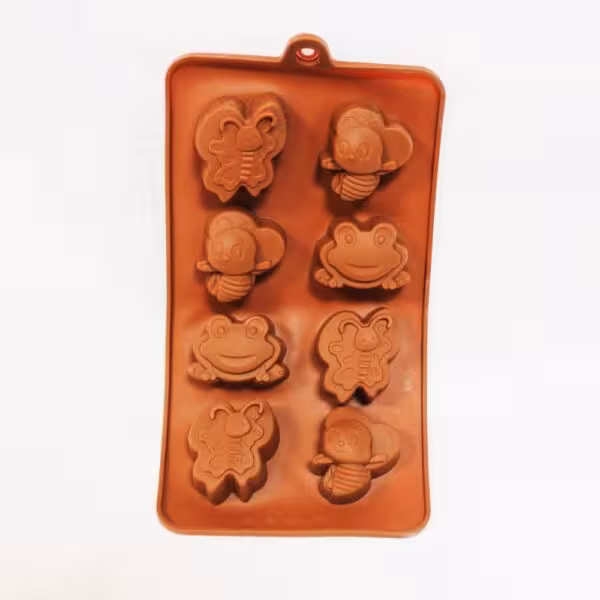 قالب سیلیکونی شکلات طرح کارتونی حشرات و قورباغه