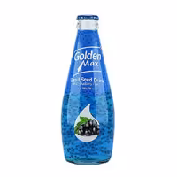 نوشیدنی تخم شربتی با طعم بلوبری گلدن مکس 290 میلی لیتری