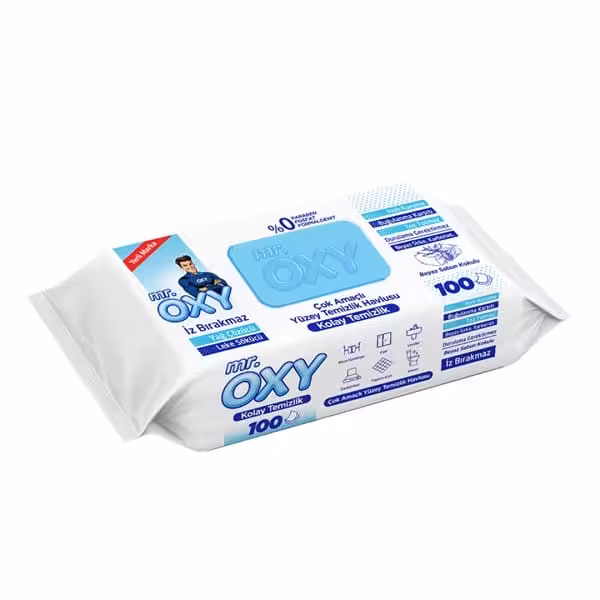 دستمال مرطوب همه کاره مستر اوکسی Mr.Oxy بسته 100 عددی