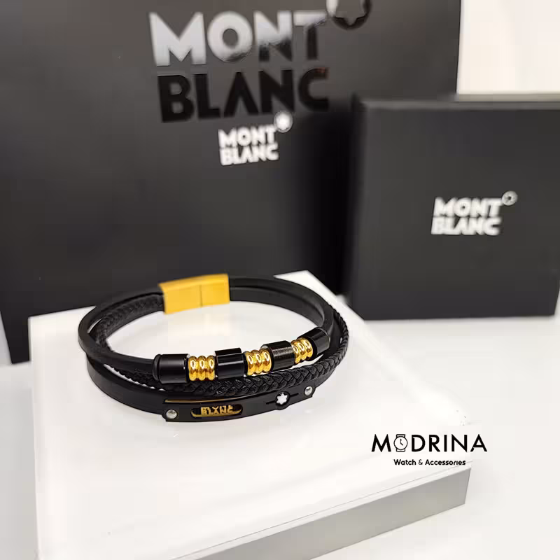 دستبند مون بلان طلایی