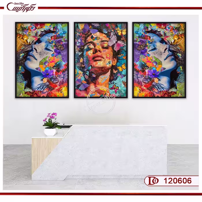 تابلو ست گرافیکی آرایشگاه زنانه L120606