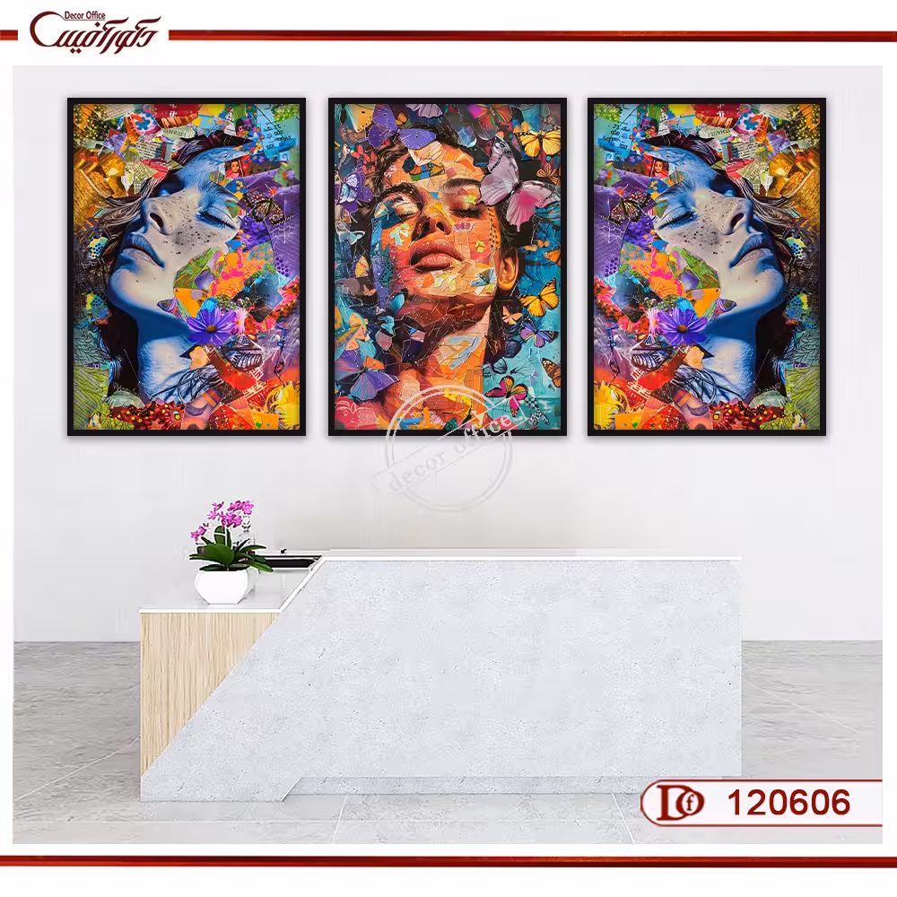 تابلو ست گرافیکی آرایشگاه زنانه L120606