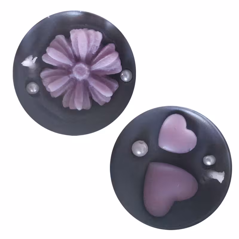 شمع وارمر مدل گل و قلب مجموعه 2 عددی