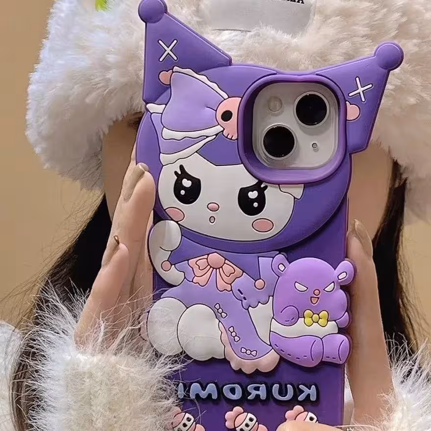 کاور مدل kuromi case 3D مناسب برای گوشی آیفون 13
