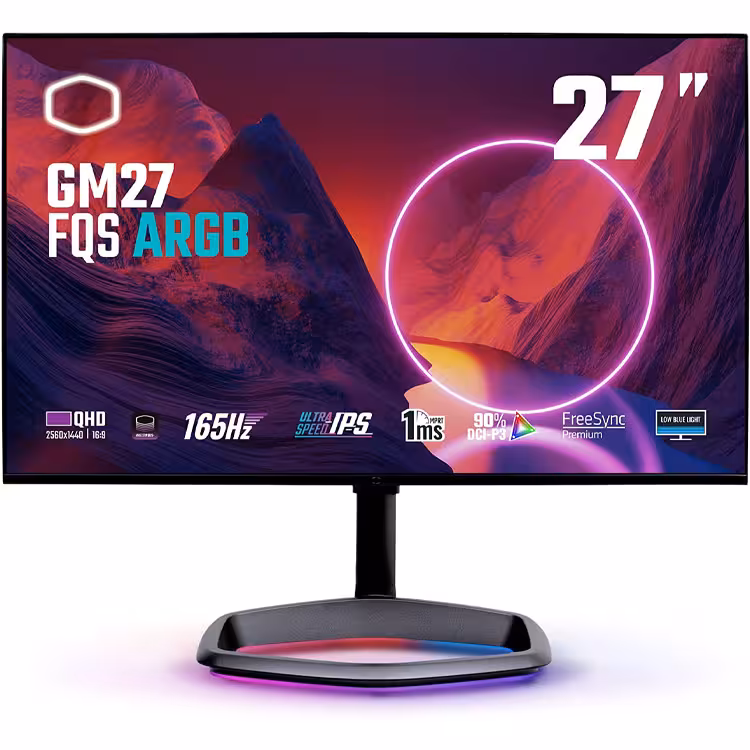 خرید مانیتور Cooler Master GM27-FQS ARGB - کیفیت QHD - سایز 27 اینچ