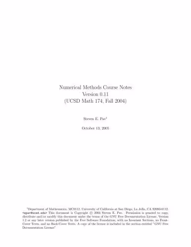 خرید و دانلود نسخه کامل کتاب Numerical Methods Course Notes