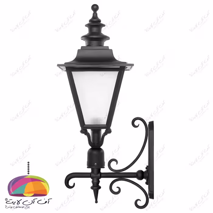چراغ دیواری حیاطی مدل انگلیسی شاخه باتیس شب تاب