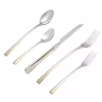 سرویس قاشق و چنگال 147 پارچه ام جی اس 1101 طلایی