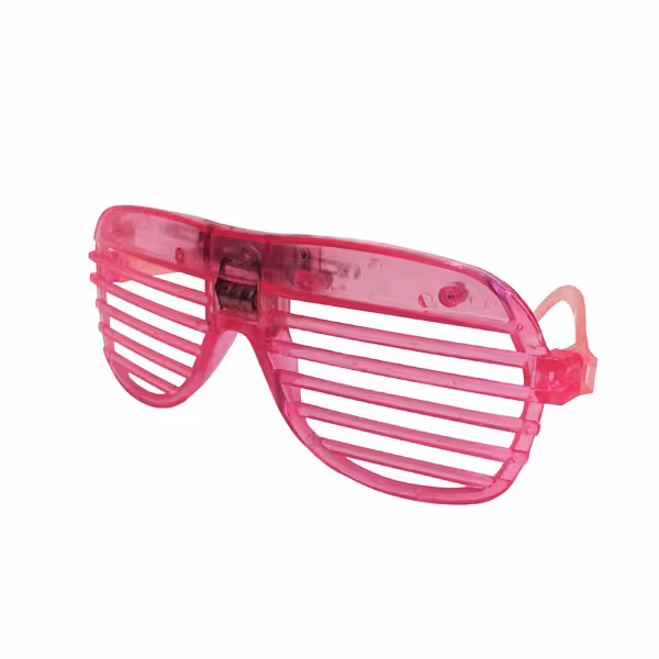 عینک تزیینی تولد چراغ دار صورتی