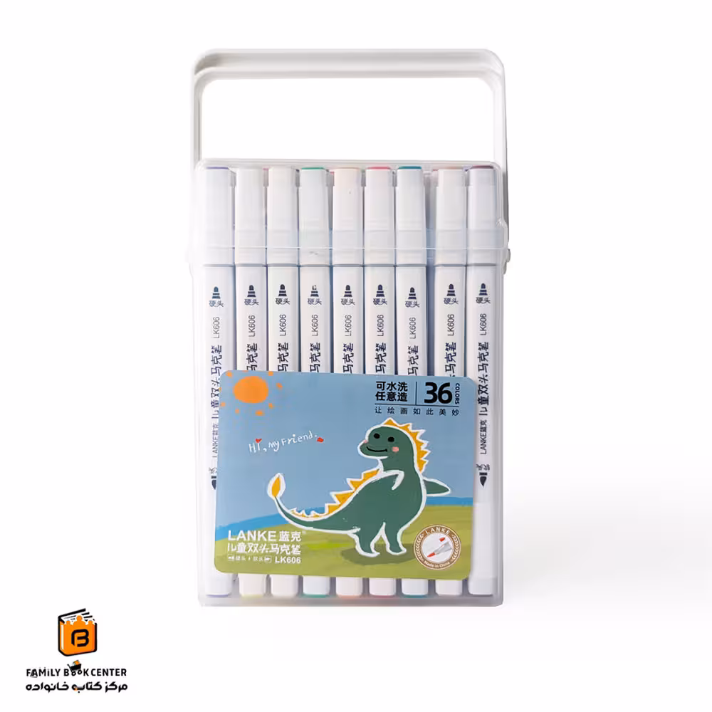 ماژیک 36 رنگ راندو دو سر (LANKE)